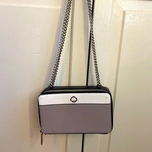 Kate Spade- Connie double zip chain crossbody